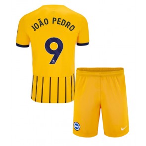 Brighton Joao Pedro #9 Dětské Venkovní dres komplet 2024-25 Krátký Rukáv (+ trenýrky)